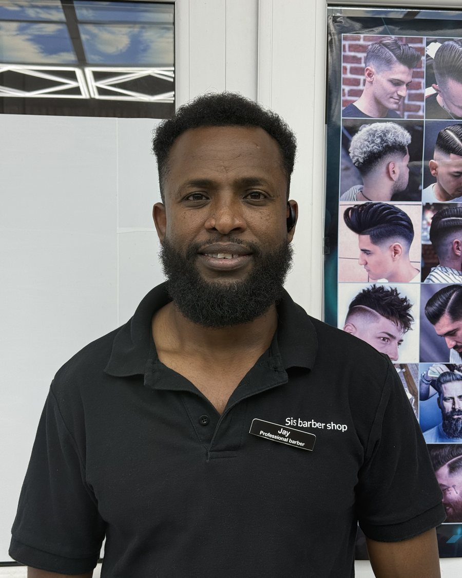 Jay, barber at Sis Barber Shop in Walsall