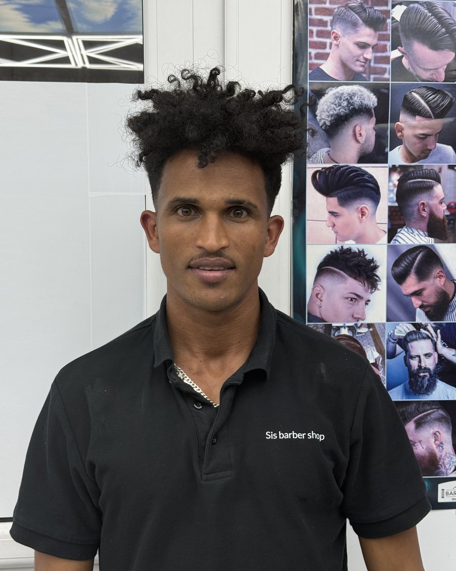 Teddy, barber at Sis Barber Shop in Walsall